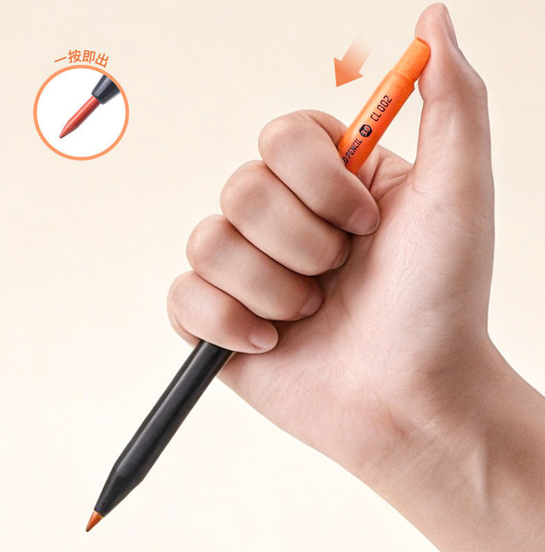 Qimiart Click Retractable Colored Pencils 48 Pack Oil-Based Includes Sharpener