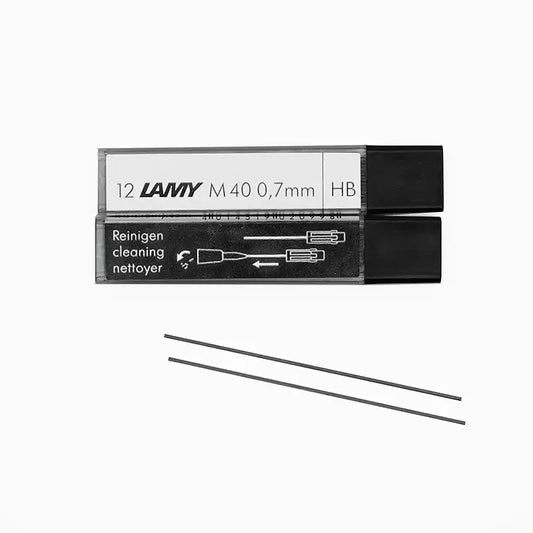 LAMY M40 / M41 HB Mechanical Pencil Lead Refills, 0.5mm / 0.7mm, 2 Boxes (24 Leads) 2pcs 0.7mm