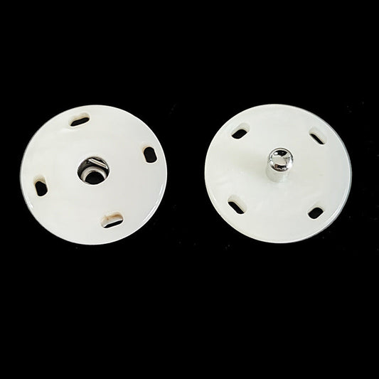 15-25mm Pearl White Invisible Resin Snap Buttons 20pcs