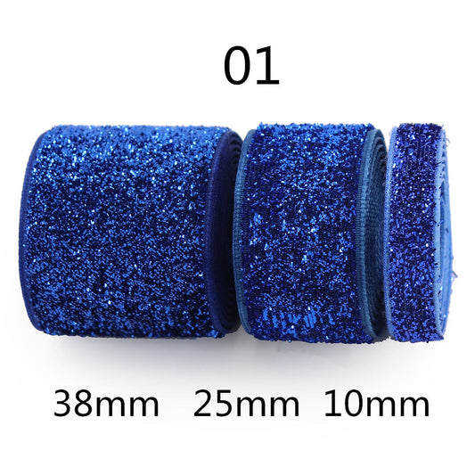 10/25/38mm Gradient Chenille Ribbon with Sparkle 3 Sizes Pack 01