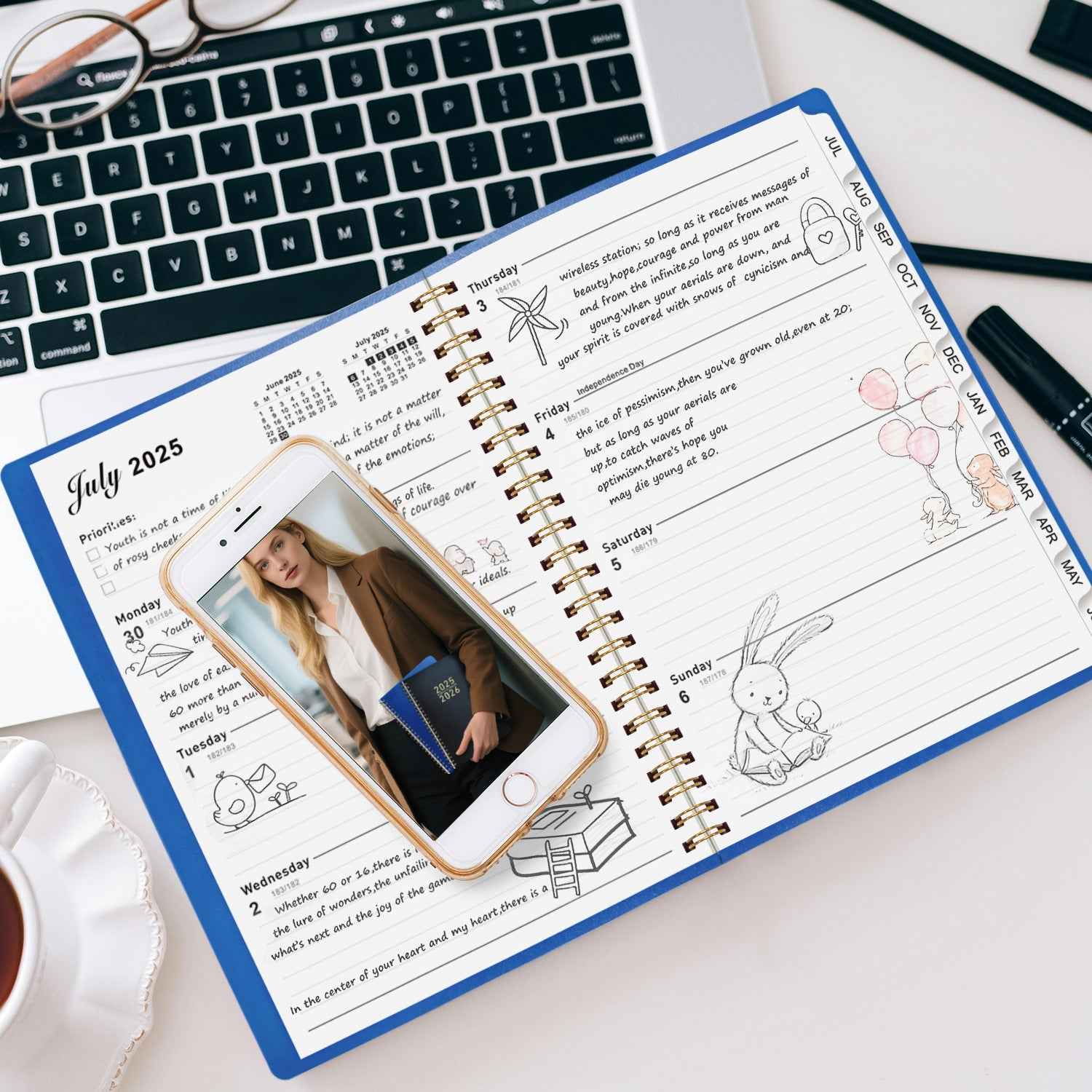 2026 Weekly and Monthly Planner Calendar A5