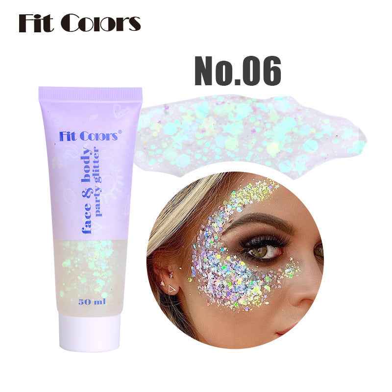 6 Color Face Body Party Glitter Gel 50ml