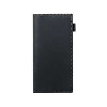Leather Weeks Planner Cover with Refill – Cowhide Notebook Sleeve Black