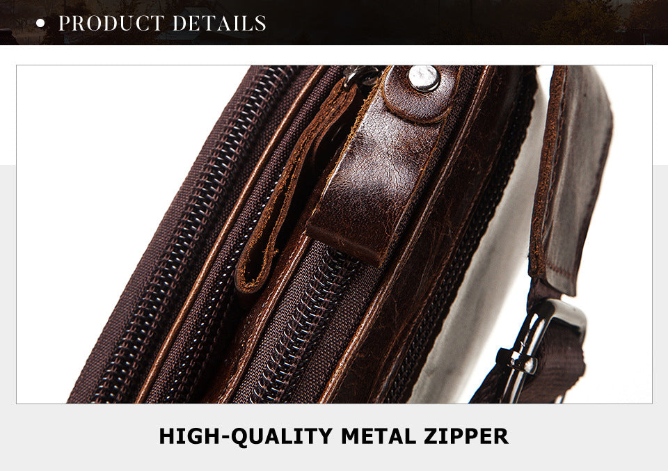 Men's Genuine Leather Waist Bag Packs