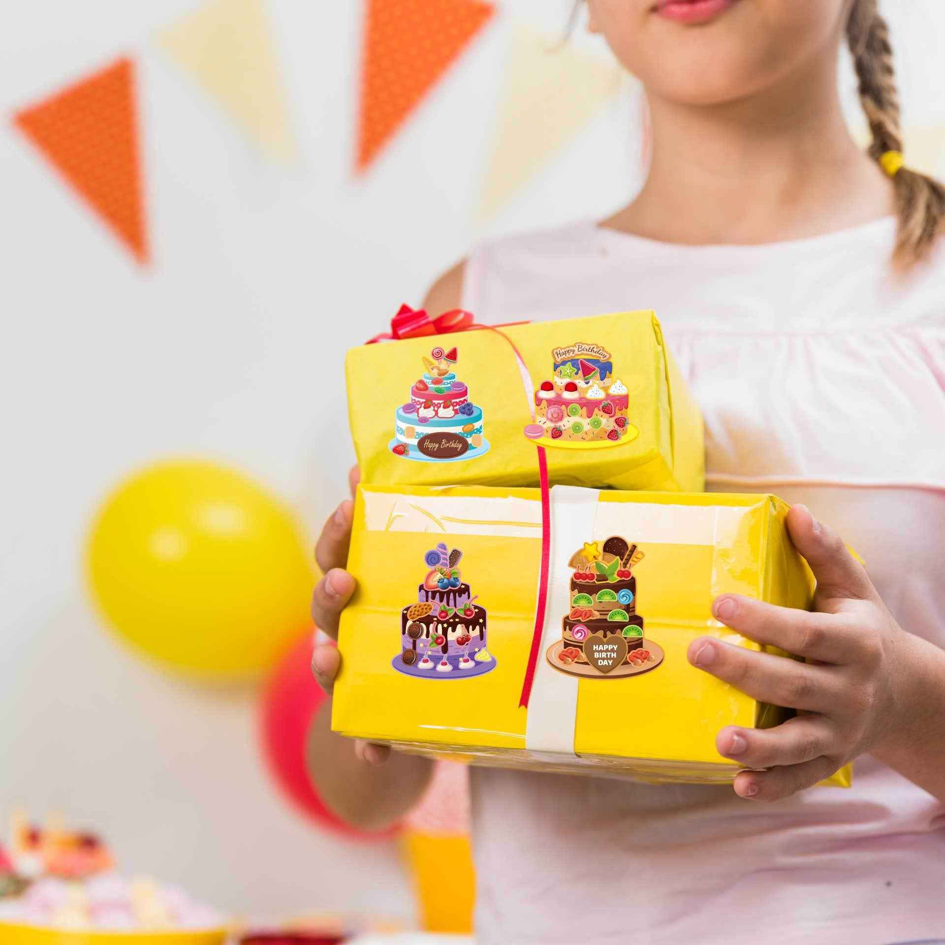 Make a Face Happy Birthday Cake Stickers for Kids 24 Sheets