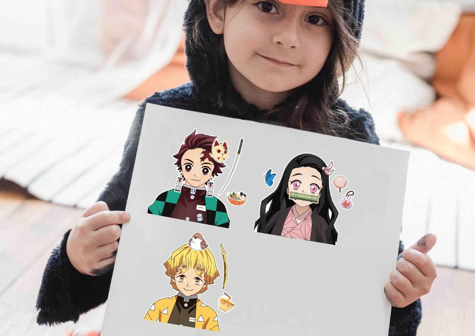 Make a Face Anime Demon Slayer: Kimetsu no Yaiba Stickers for Kids 24 Sheets