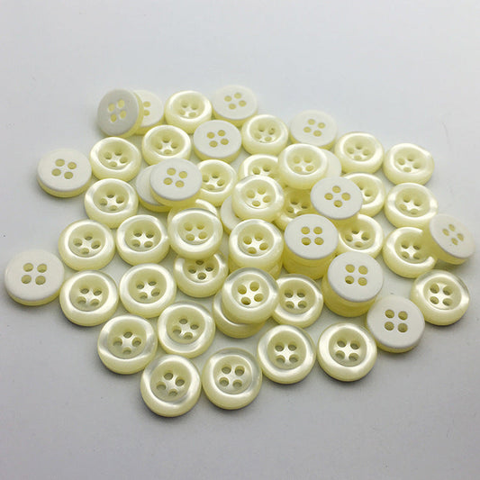 11.5mm Beige Round 4-Hole Buttons for Kids Babies Sweaters 100pcs