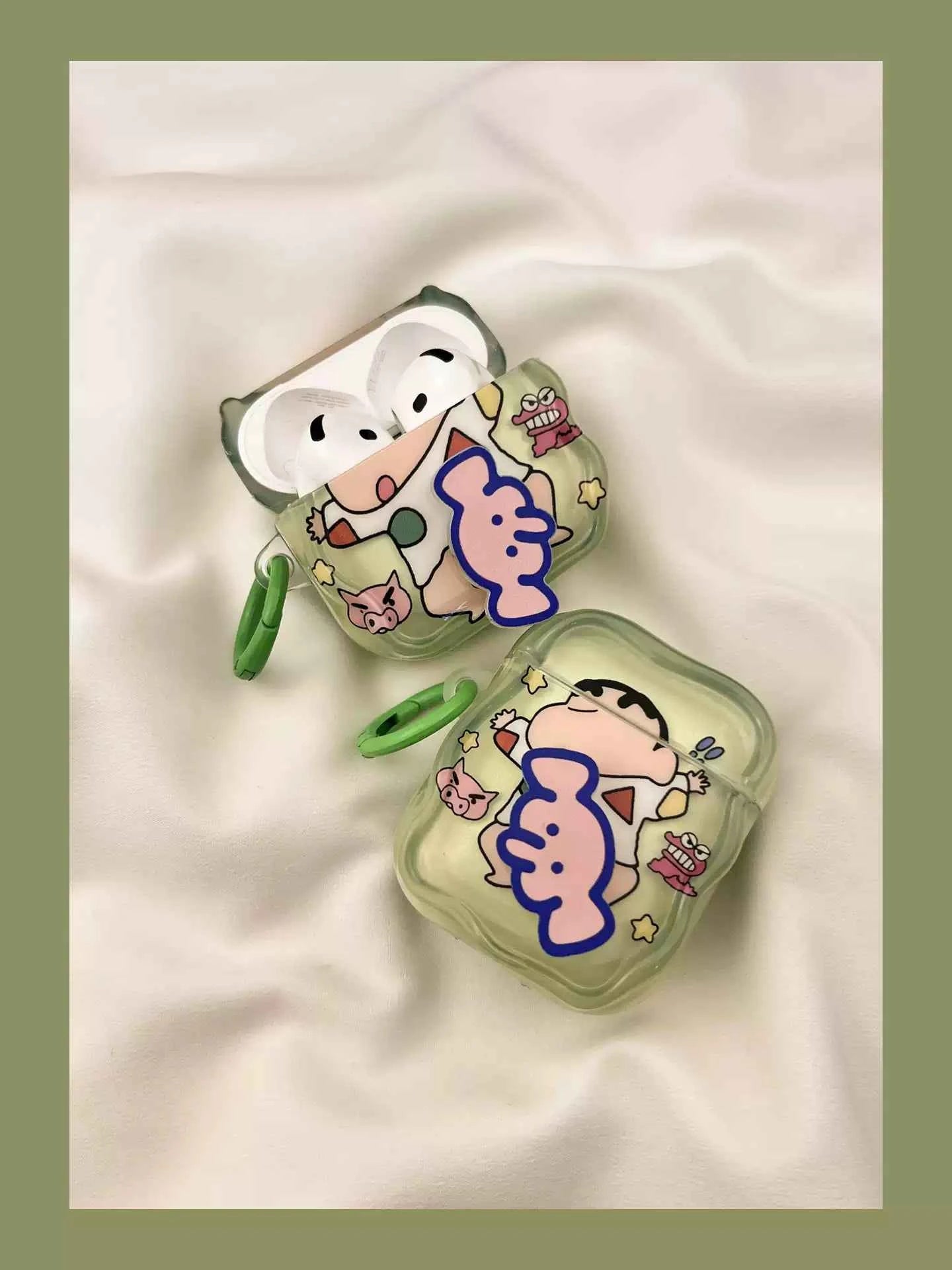 Rotating Elephant Pajamas Crayon Shin-chan AirPods Case