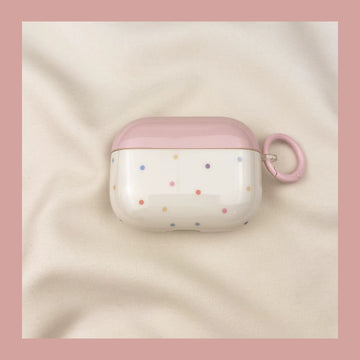 Lyserød Prikket 3D Westie Hund Plast AirPods Etui