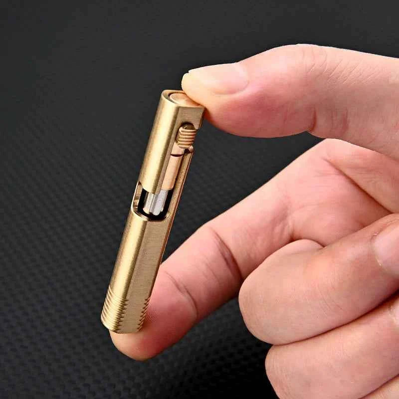 All Metal Solid Brass Pocket Ballpoint Pen