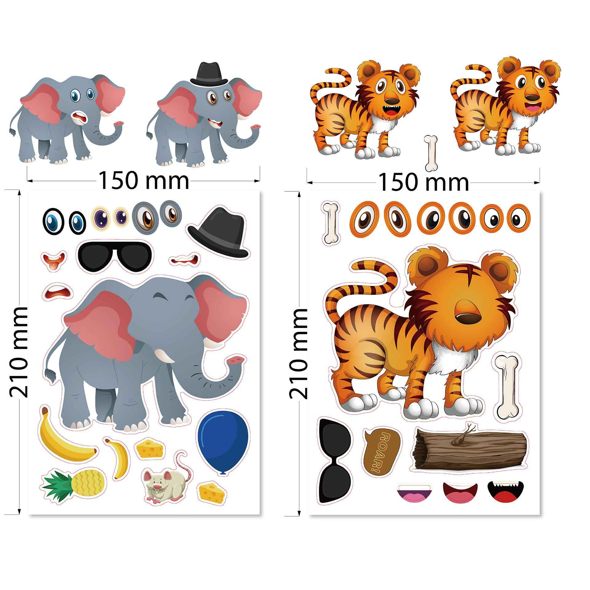Kit Créatif Stickers Au Numéro A5 – Lion Et Panda, 2 Tableaux à Réaliser Soi-même - 7