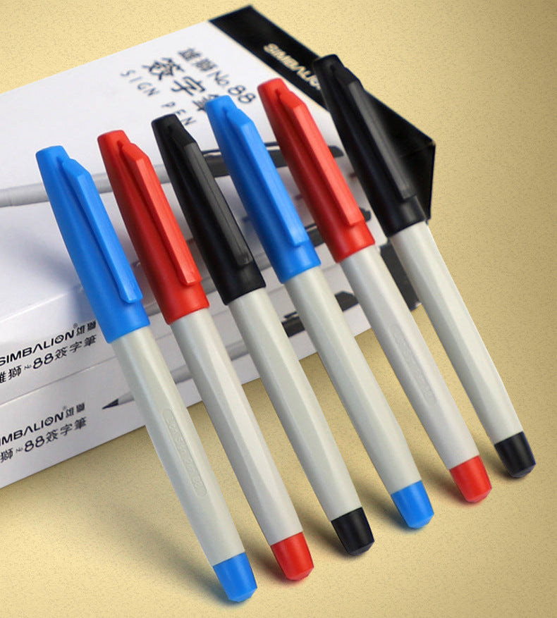 SIMBALION 1.0mm Signature Pen & Drawing Fineliner Black Blue Red Ink 12pcs