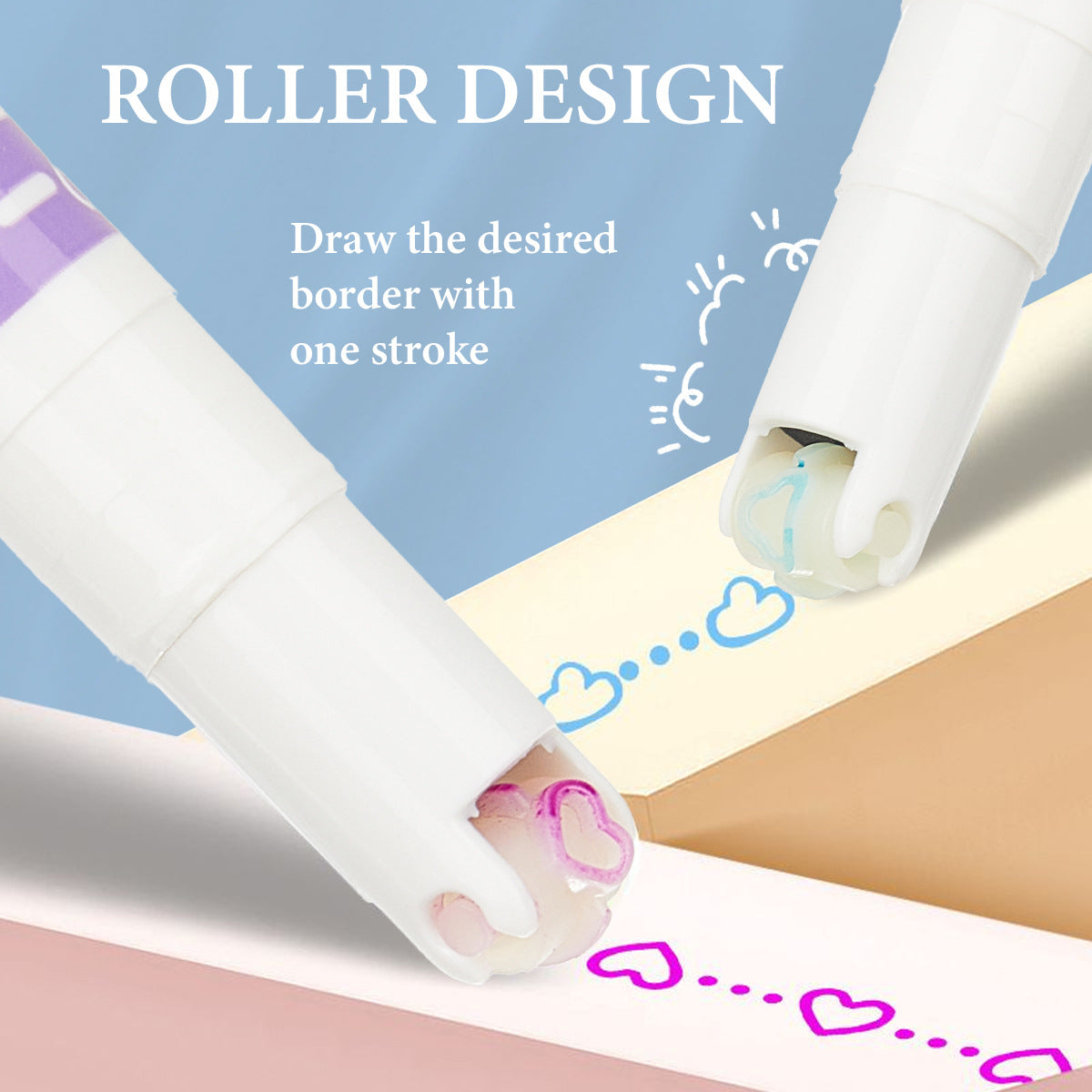 18-Pack Floral Outline Marker Colorful Curve Pens