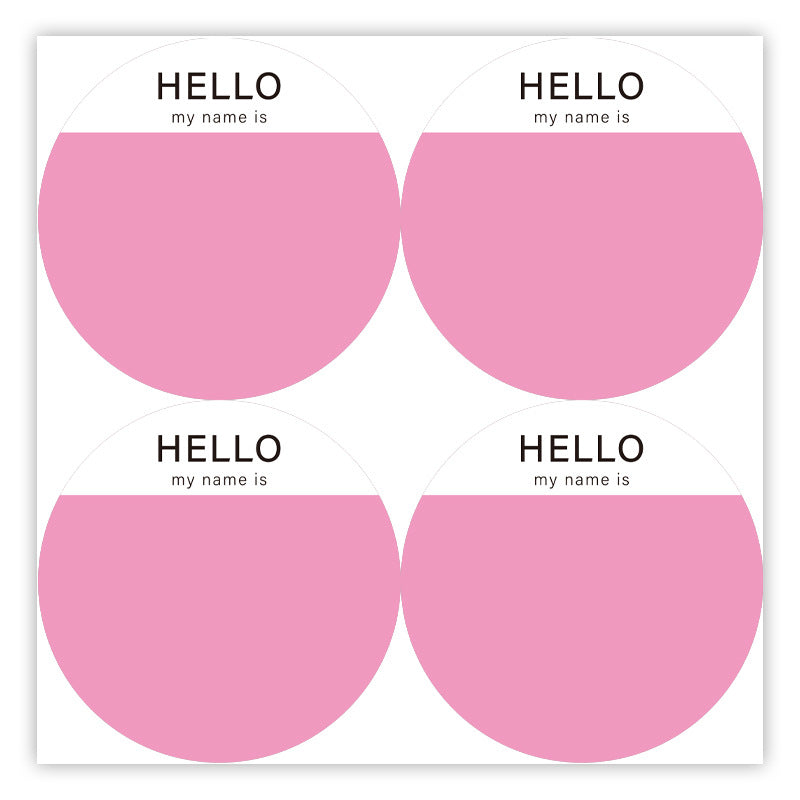 200Pcs Hello Name Tags Hello My Name is Stickers 8cm Round