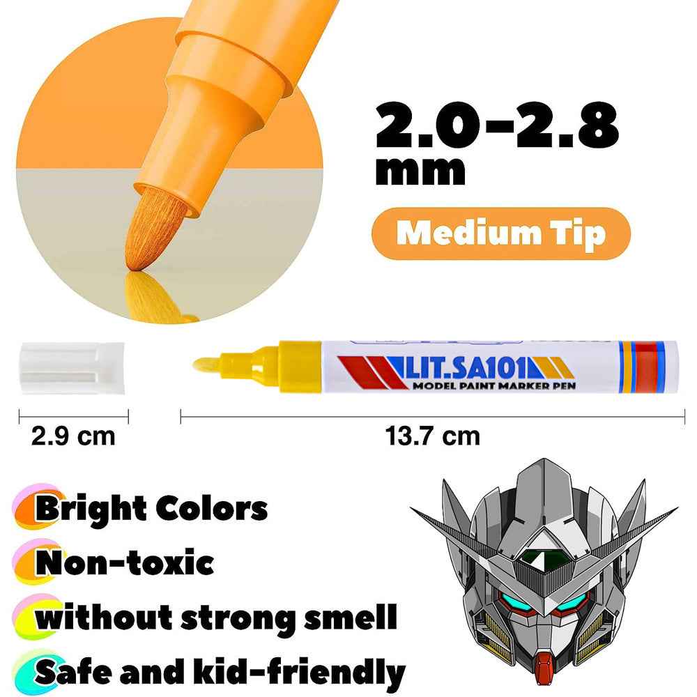 12 Color Gundam Model Paint Marker Pen Set