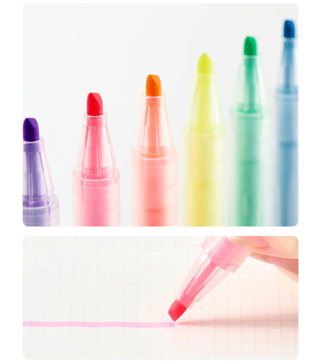 KACO PURE Highlighter Set | Candy Color Marker Pens | 6-Pack