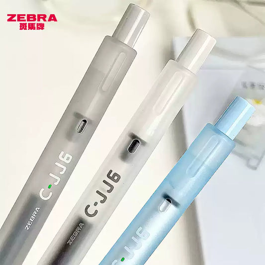 ZEBRA JJ6 Frosted Limited Edition Gel Pens, 0.5mm Quick-Drying Black Ink, 5-Pack