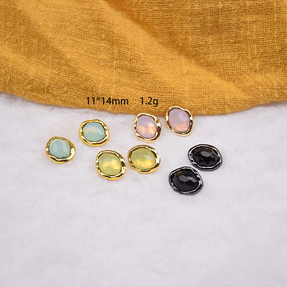 11x14mm Marquise-Blusenknöpfe, 1.2g, gemischte Farben (12er-Set)