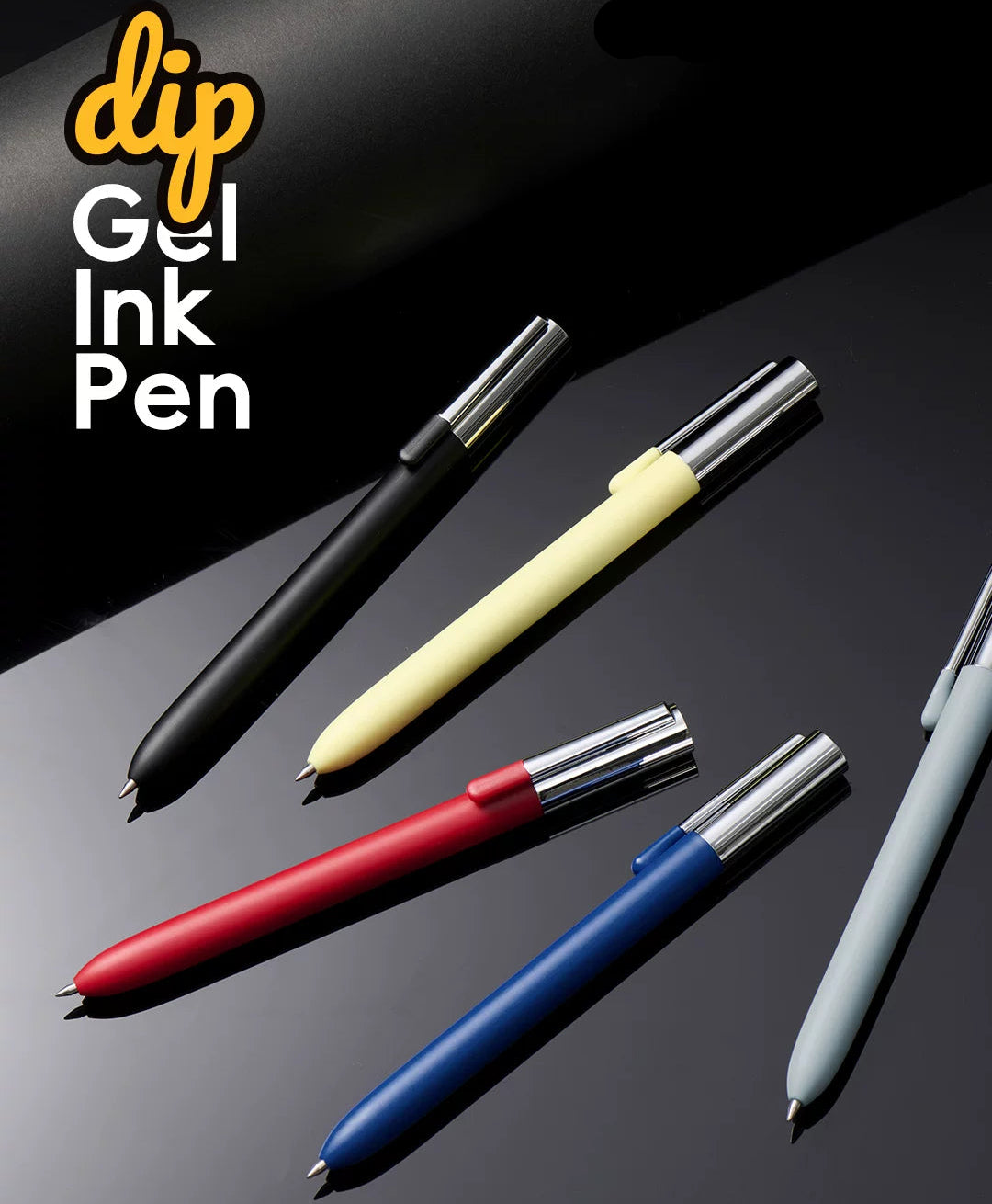 KACO DIP Metal Click Gel Pen Black Ink 0.5mm