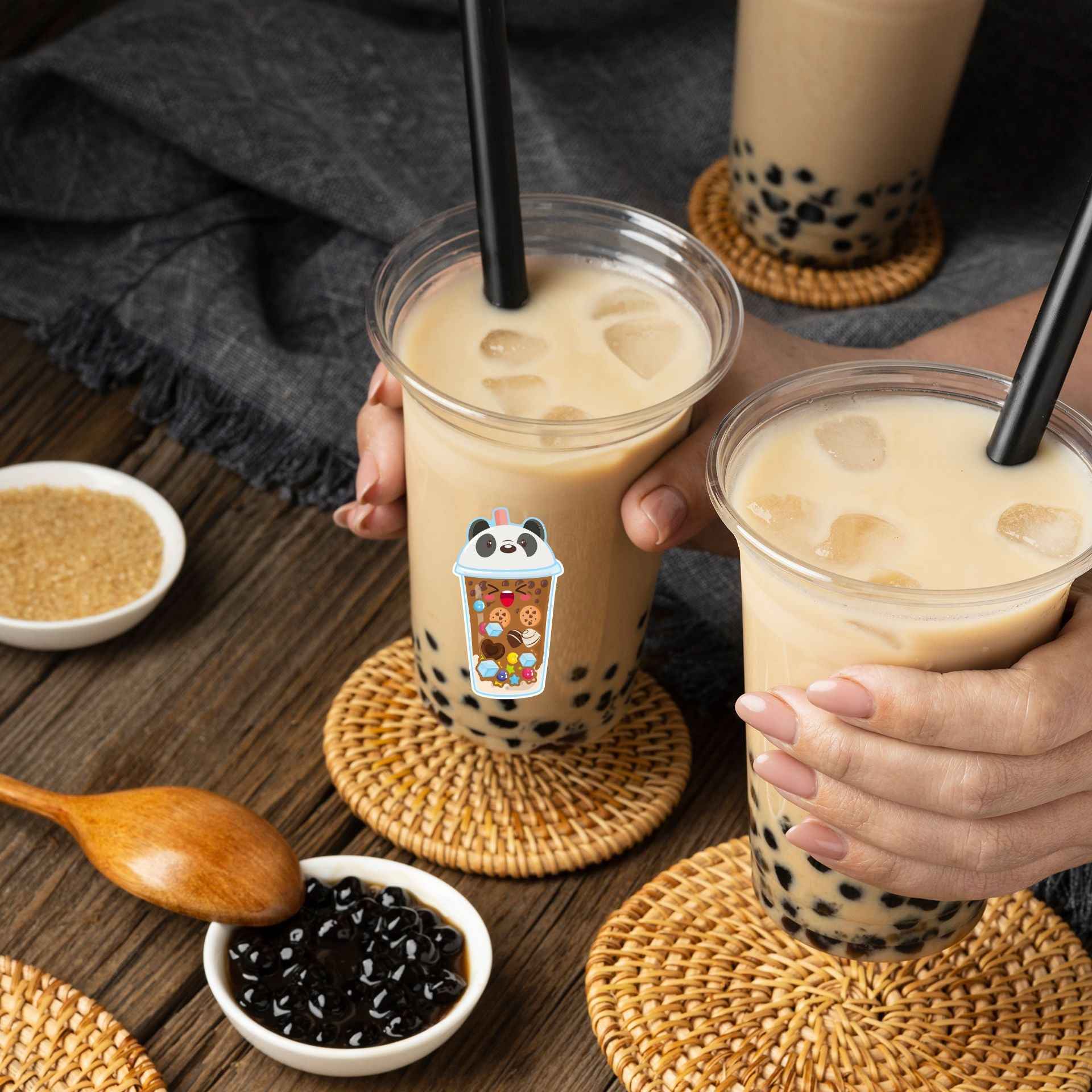 Make a Face Bubble Tea Stickers for Kids 24 Sheets