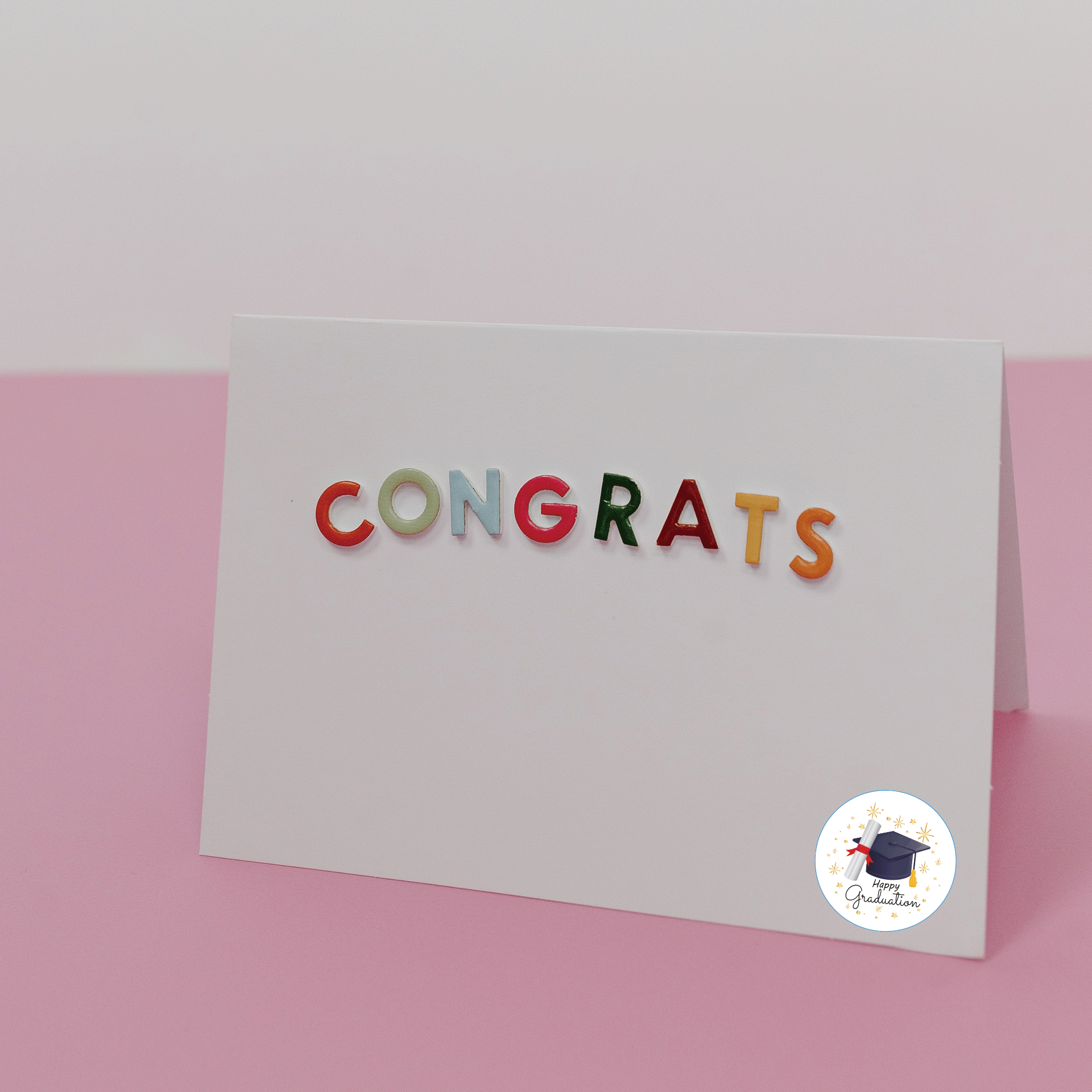 192pcs Congrats Graduation Stickers 1.5 inch Round Labels