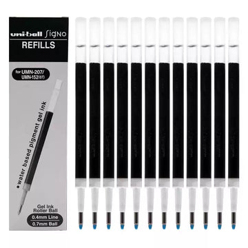 Uni-ball Signo 207 Retractable Gel Pen Refill 0.7mm Black 12 Pack