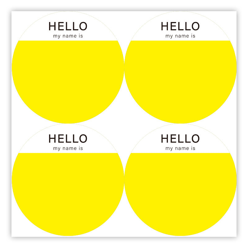 200Pcs Hello Name Tags Hello My Name is Stickers 8cm Round - TTpen