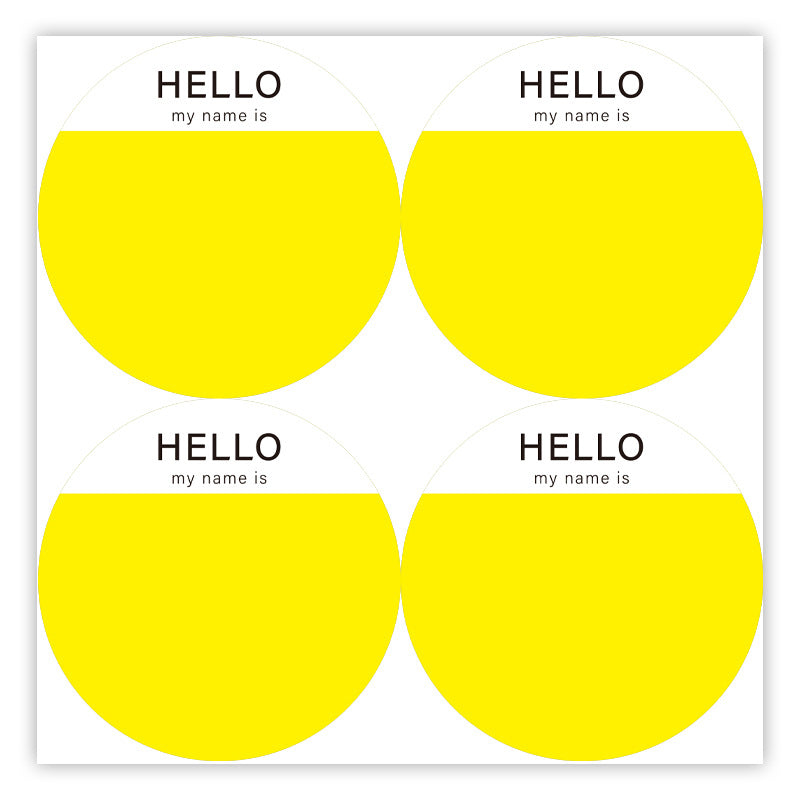 200Pcs Hello Name Tags Hello My Name is Stickers 8cm Round