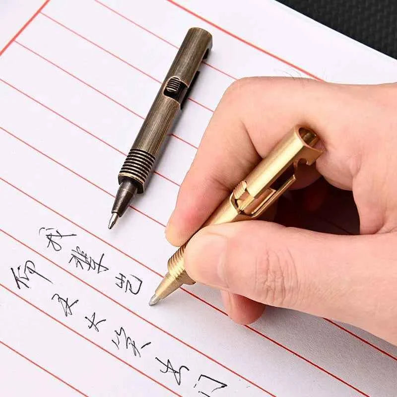 All Metal Solid Brass Pocket Ballpoint Pen