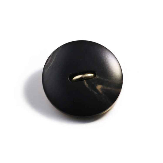 Schwarzer runder Harzknopf mit goldfarbener Öse und Stiel, 18/23/25 mm