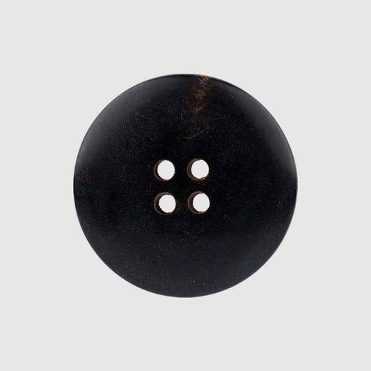 25mm Round 4-Hole Natural Black Buffalo Horn Buttons for Coats 10pcs