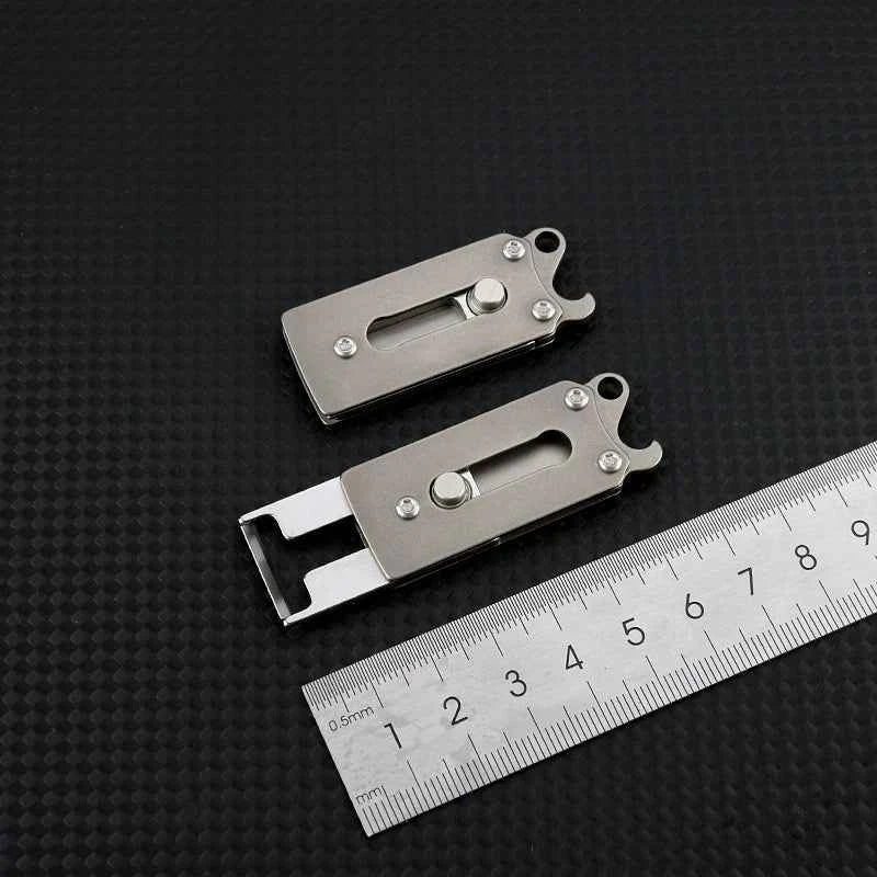 Mini Titanium Peeler Knife & Bottle Opener Keychain Multi-Tool