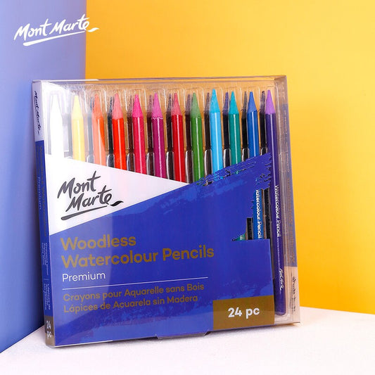 Mont Marte Woodless Watercolor Pencils Set 24 Color