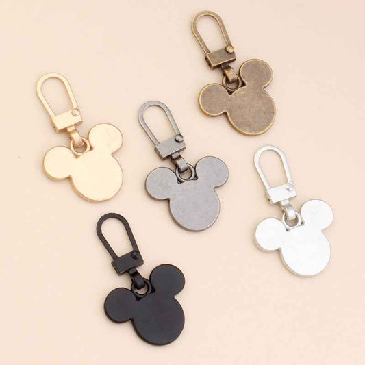 Detachable Alloy Bear Charm Replacement Zipper Pulls Sliders 15pcs