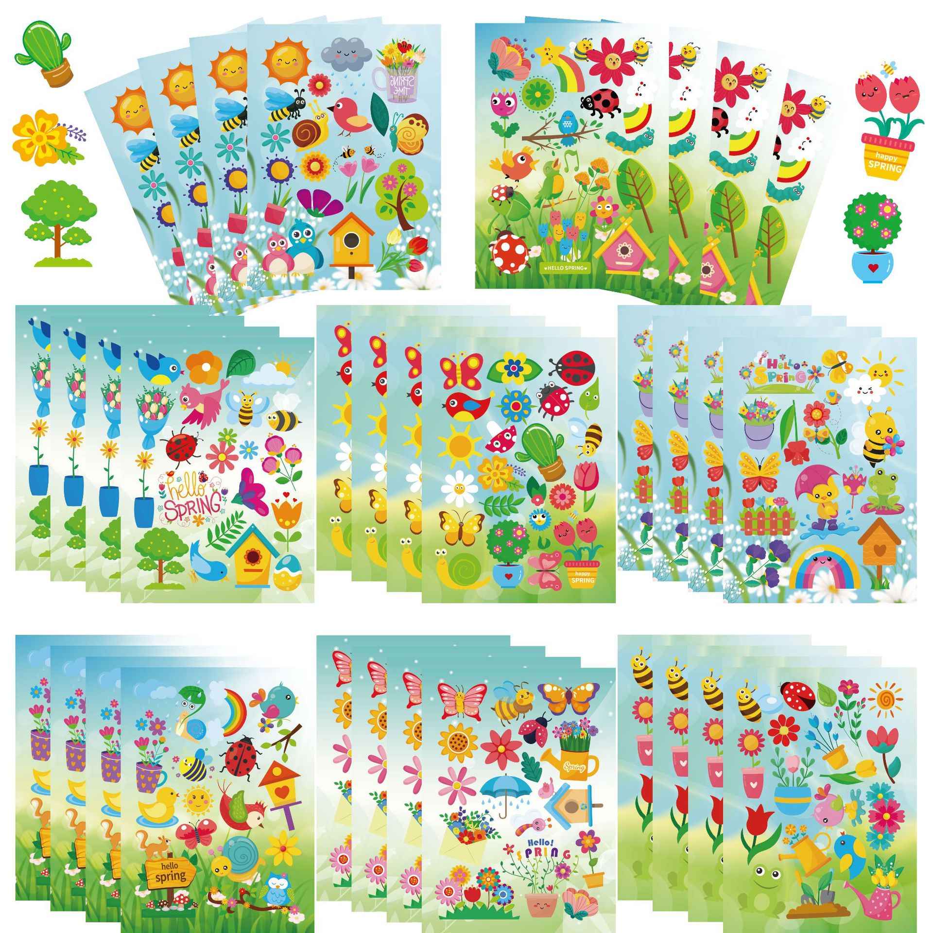 Make a Face Spring Story Stickers for Kids 32 Sheets