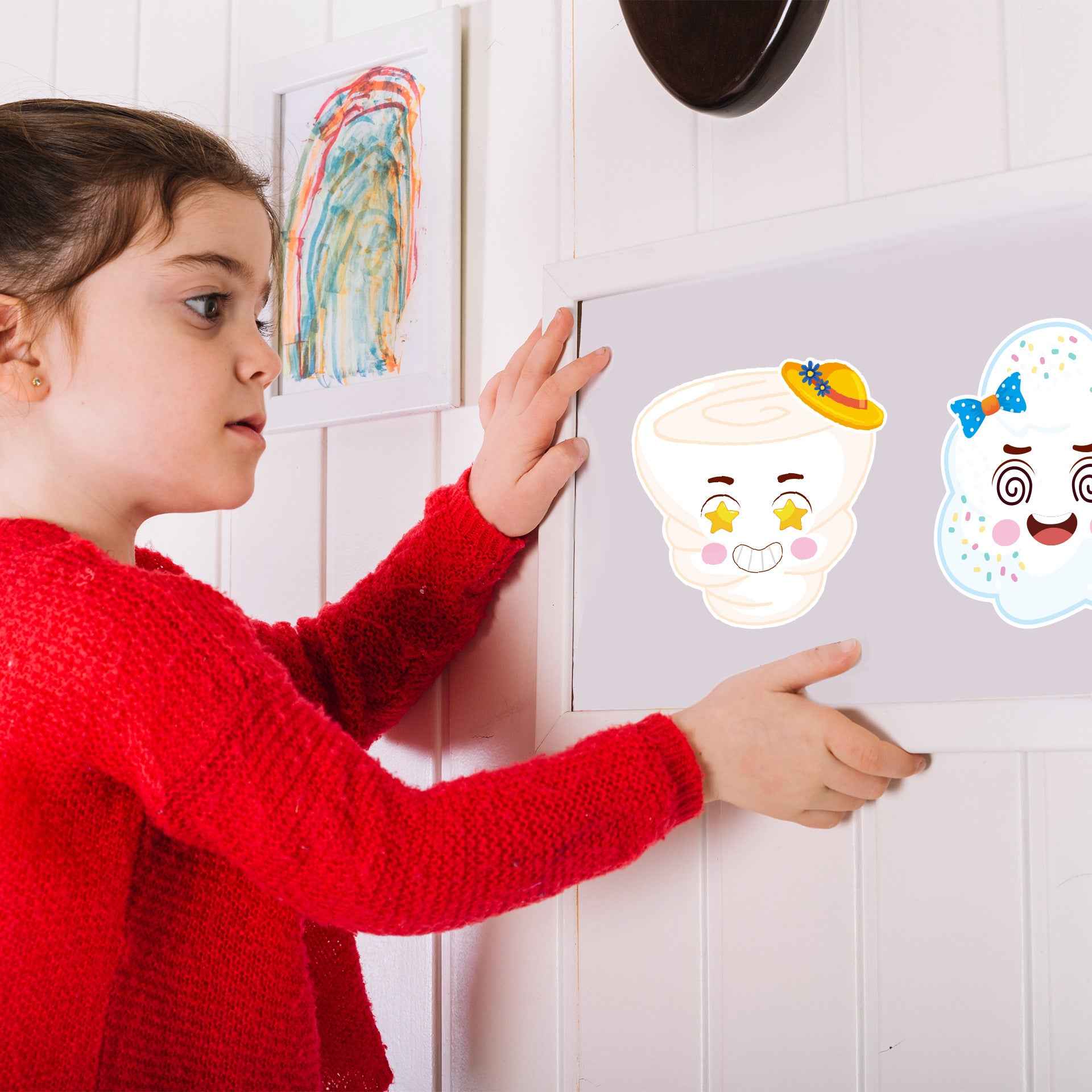 Make a Face Marshmallow Cotton Candy Stickers for Kids 24 Sheets