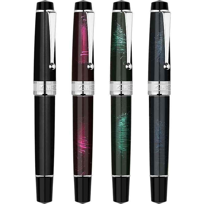3008A Penna Stilografica a Pistone 4 color set Silver Trim F