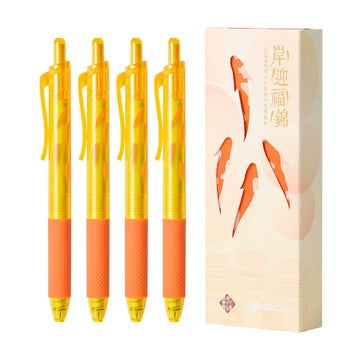 KACO JUMBO Koi serija klik gel olovka | Crna tinta 0,5 mm | Pakiranje od 4 komada
