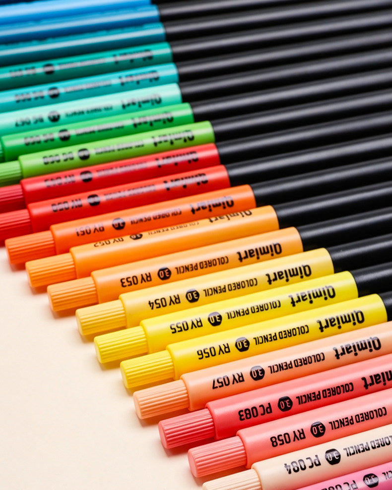 Qimiart Click Retractable Colored Pencils 48 Pack Oil-Based Includes Sharpener