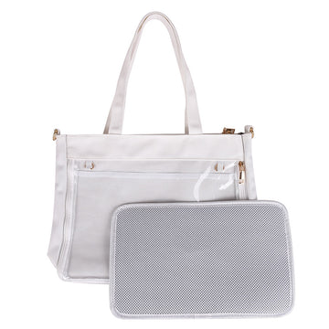 Borsa Ita in tela con finestra in PVC Tote