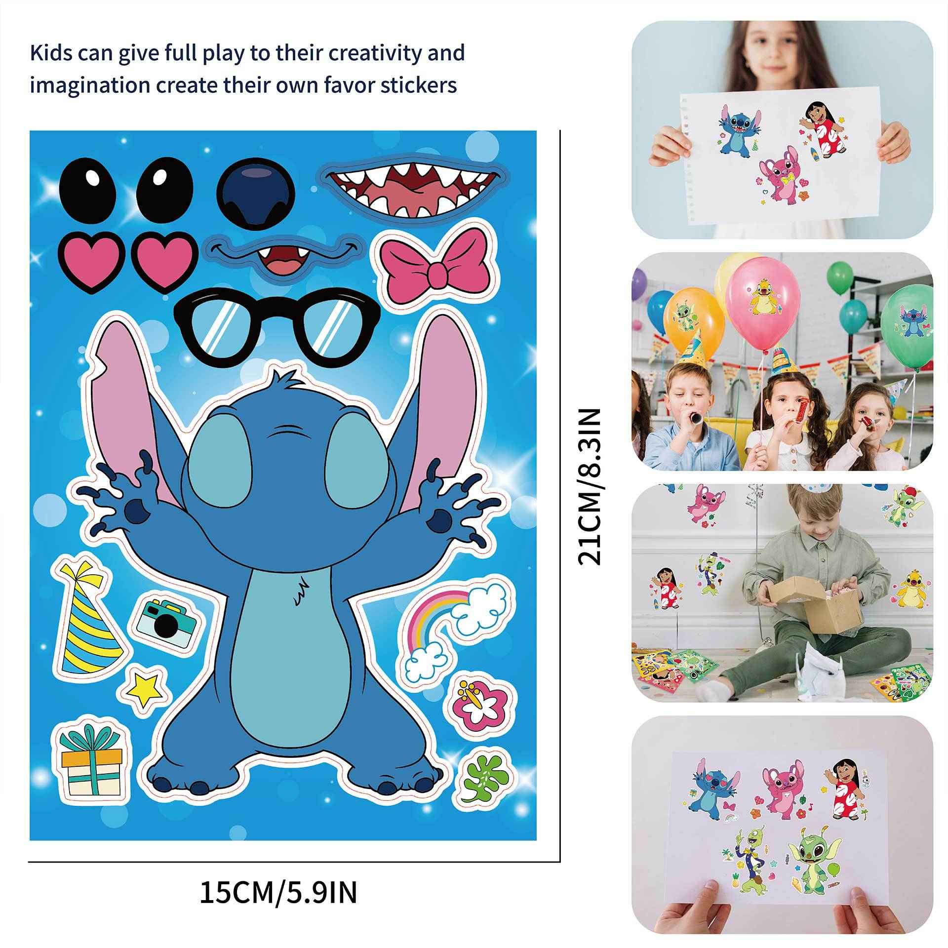 Make a Face Lilo & Stitch Stickers for Kids 32 Sheets