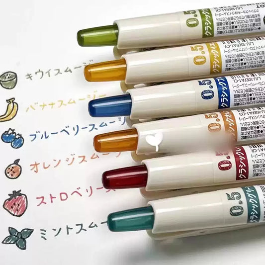 PILOT Juice 10th Anniversary Retro Fruit Smoothie Limited Edition Gel Pen Set 0.5mm, 6 Colors