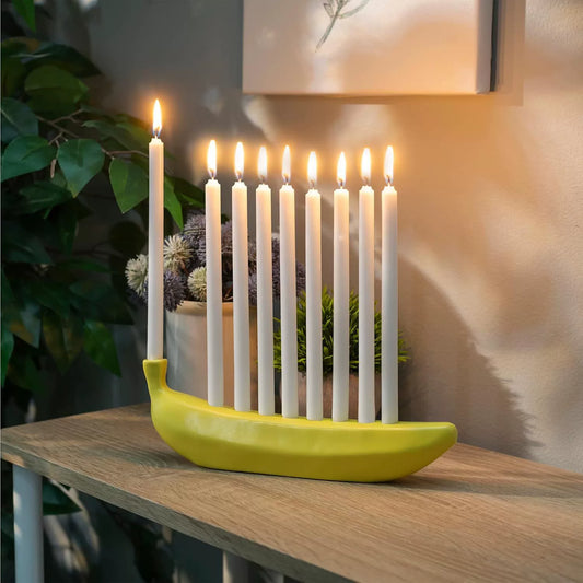 Banana Menorah for Hanukkah Chanukah Candle Holder