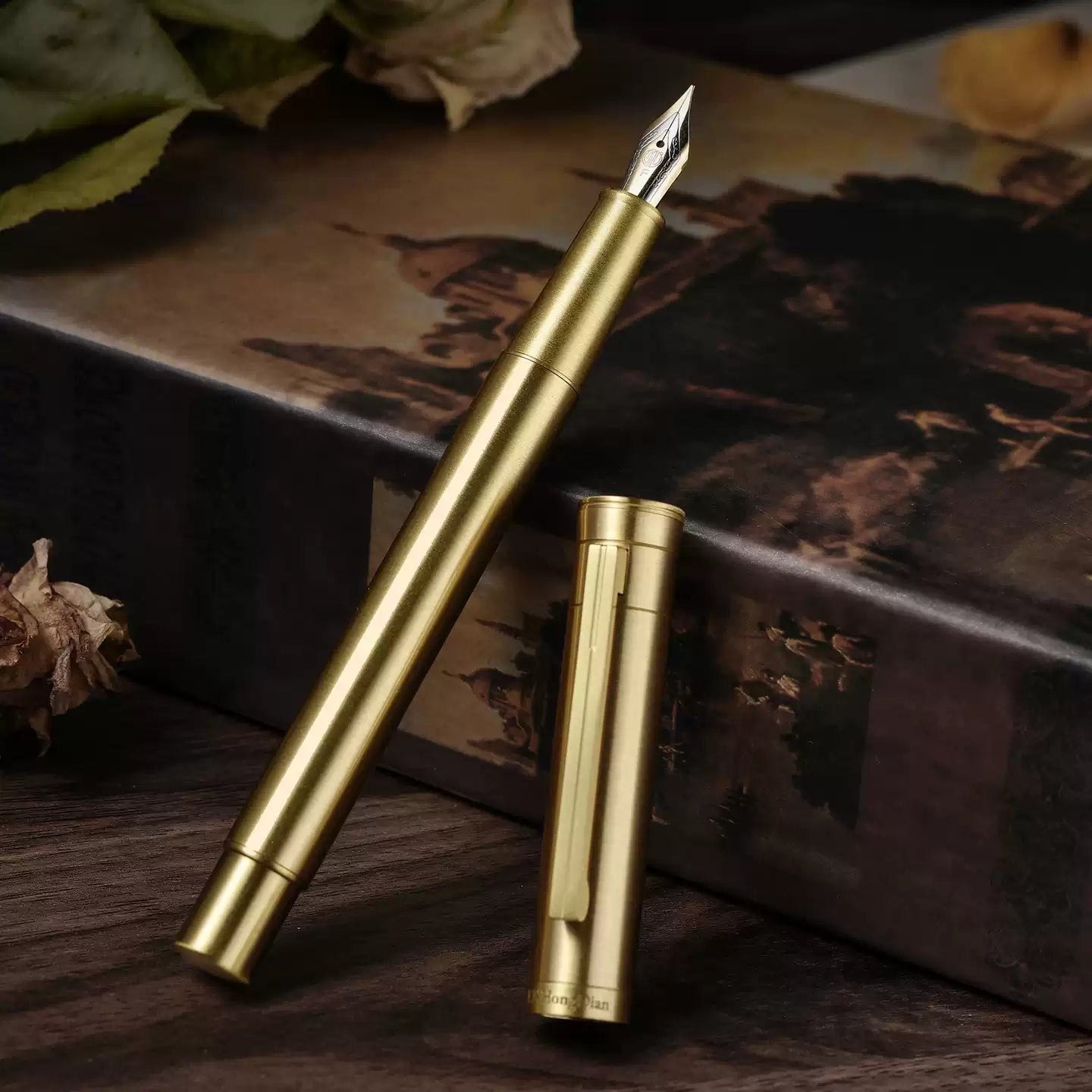 Hongdian 1861 Fountain Pen – Vintage Raw Brass Body