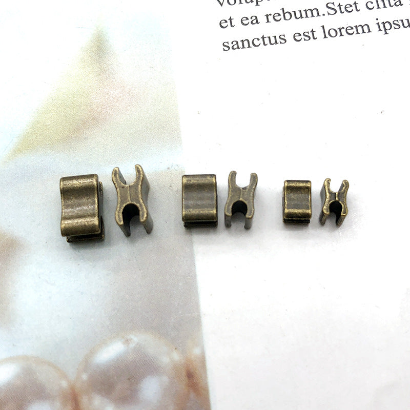 #5 zipper repair kit: metal retainer insertion pin parts, 3-piece set