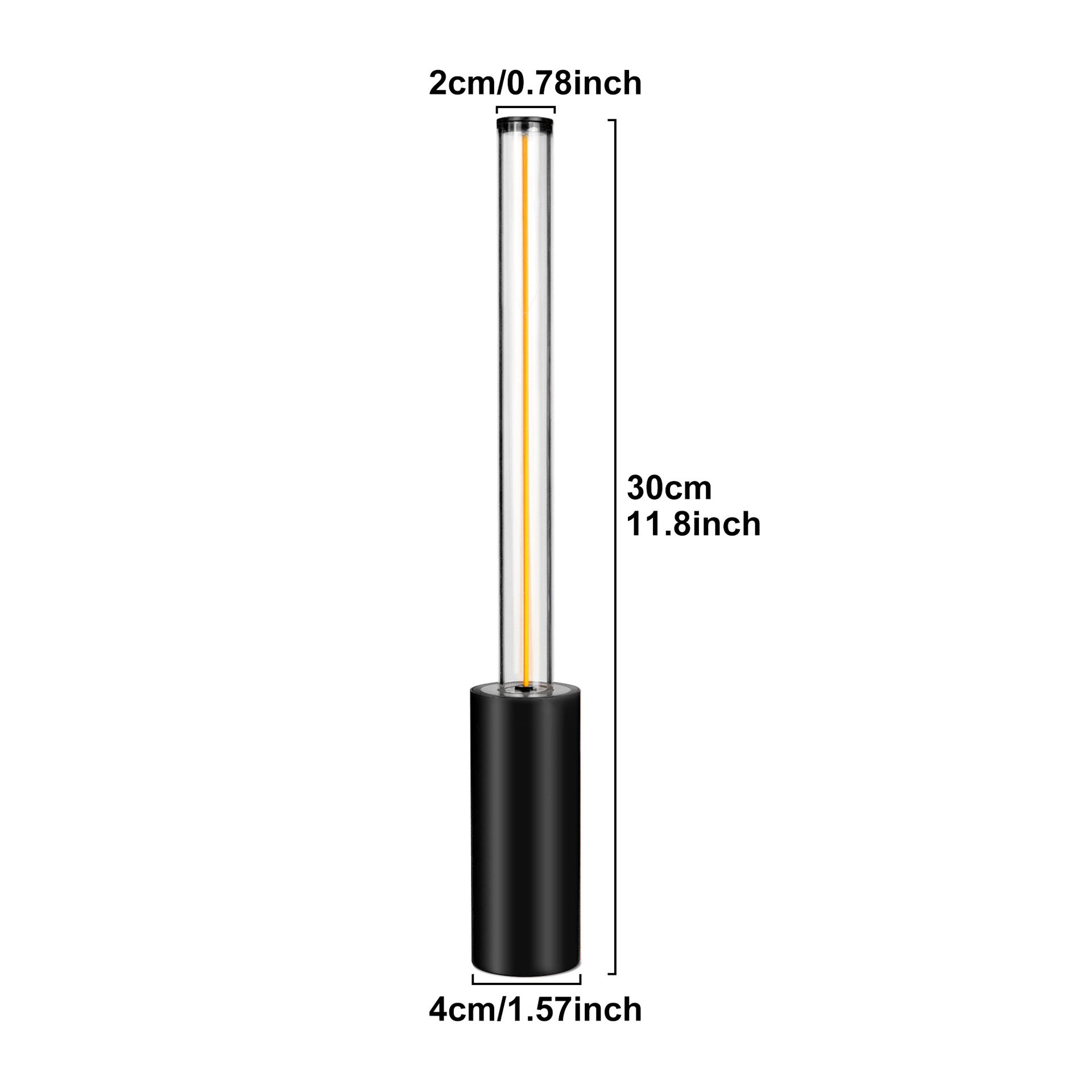 Rechargeable LED Stick Table Lamp Atmosphere Light for Hotel, Restaurant & Bar Black