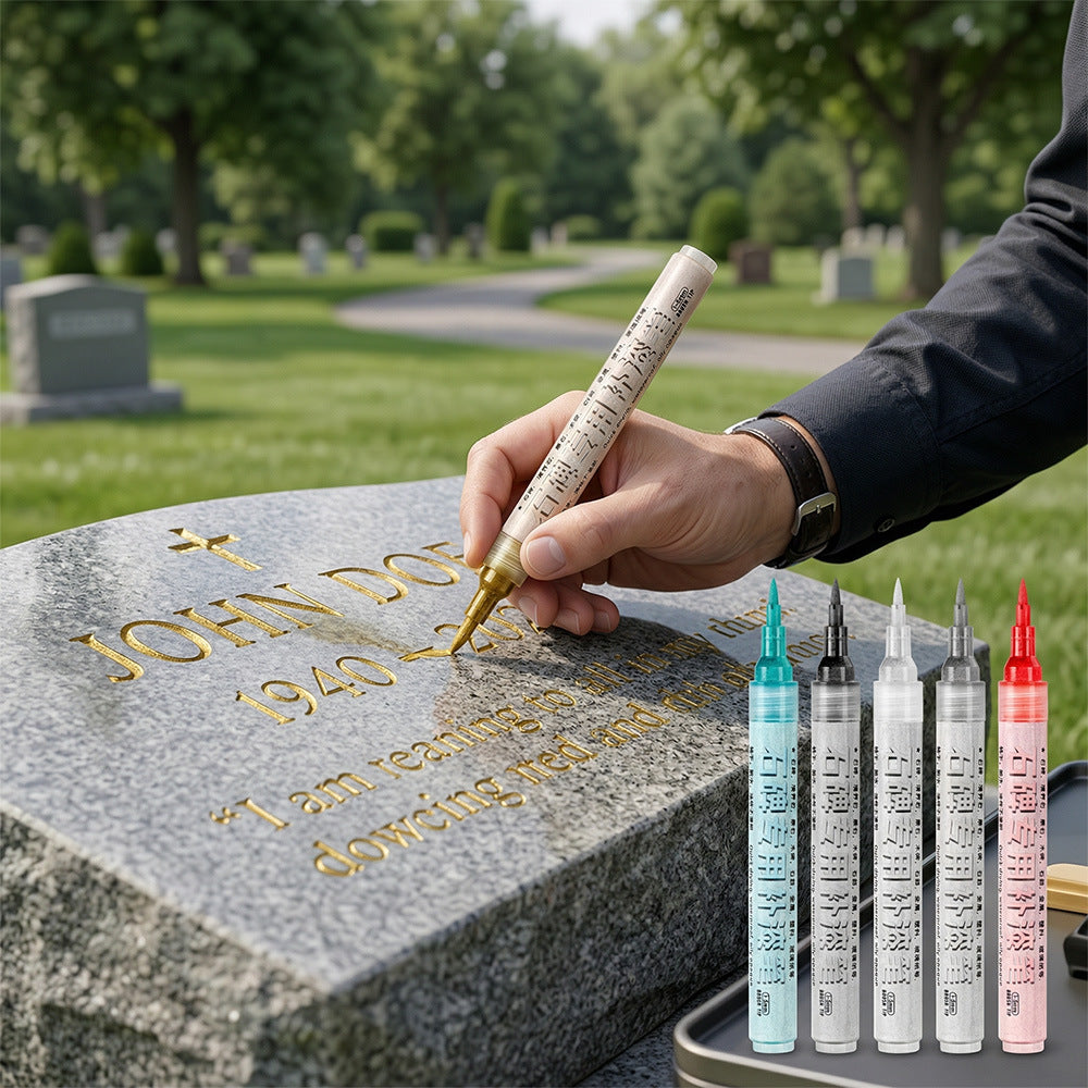 Tombstone Touch-Up Paint Pen | Soft Tip Valve, Waterproof & UV-Resistant | 6-Color Set