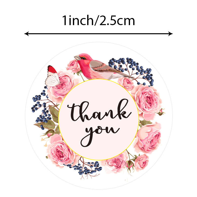 1000pcs Thank You Stickers,Round 1 Inch Floral Labels for Small Business - TTpen