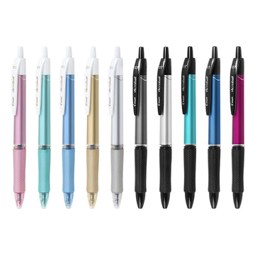 2 pezzi Penna a sfera Pilot Acroball Serie T nera 0,3mm/0,5mm/0,7mm