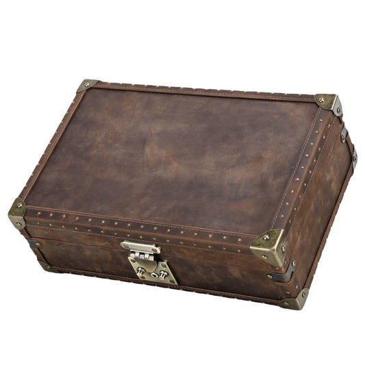 Luxus handgefertigte echte Leder-Holz 8-teilige Uhrenbox